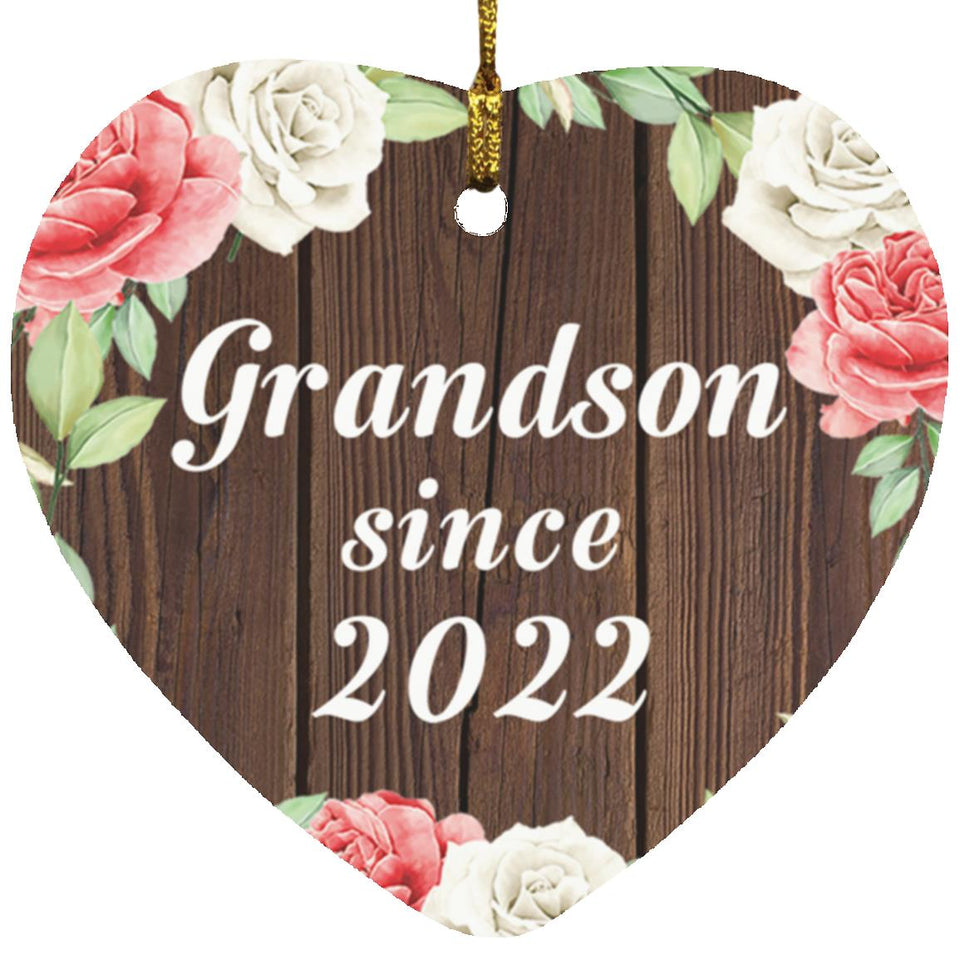 Grandson Since 2022 - Heart Ornament A