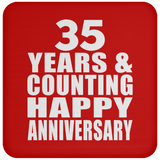 Happy 35th Anniversary 35 Years & Counting - Drink Coaster