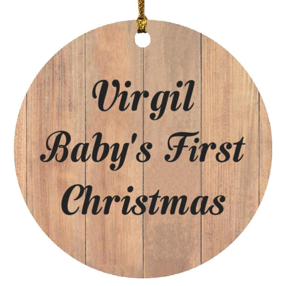 Virgil Baby's First Christmas - Circle Ornament C
