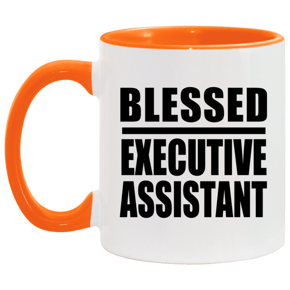 Blessed Executive Assistant - 11oz Accent Mug Orange