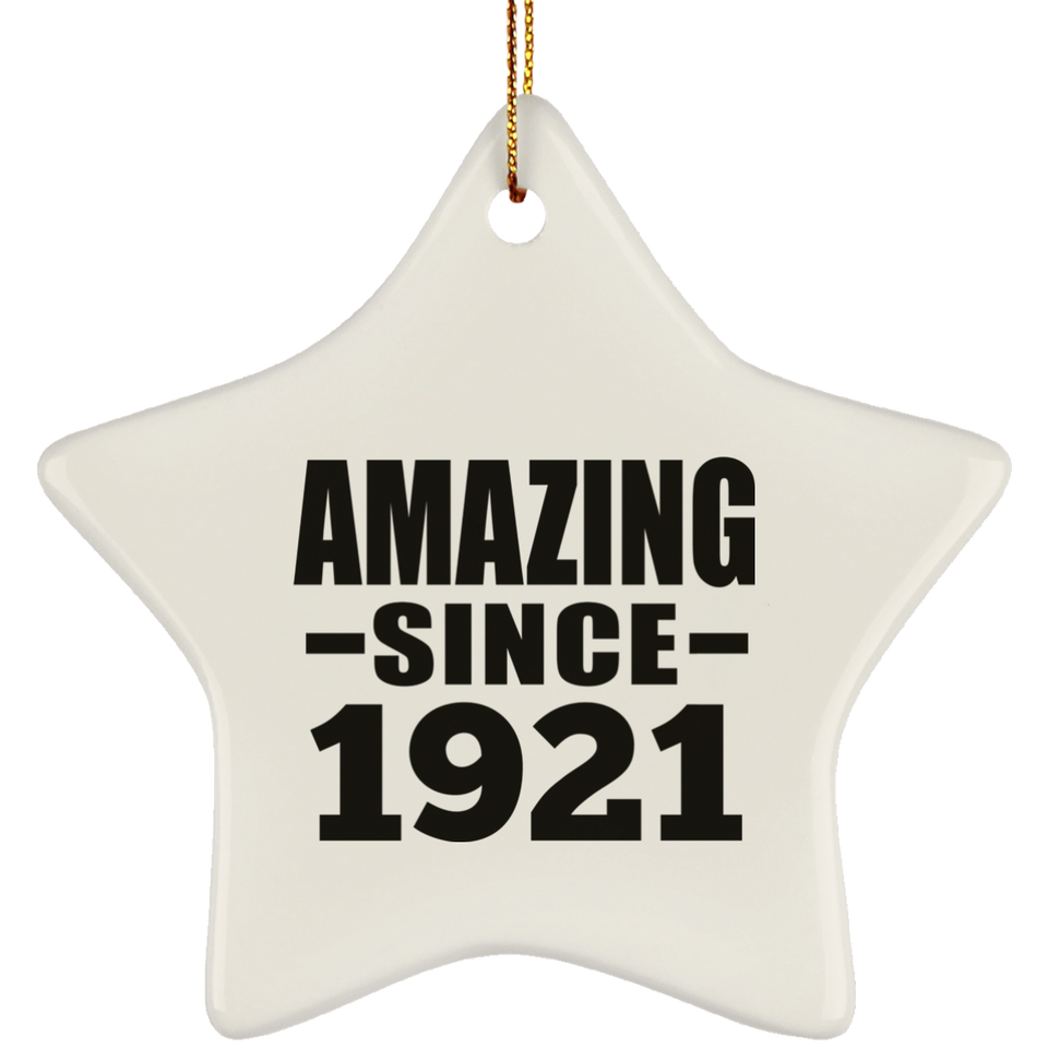 103rd Birthday Amazing Since 1921 - Star Ornament