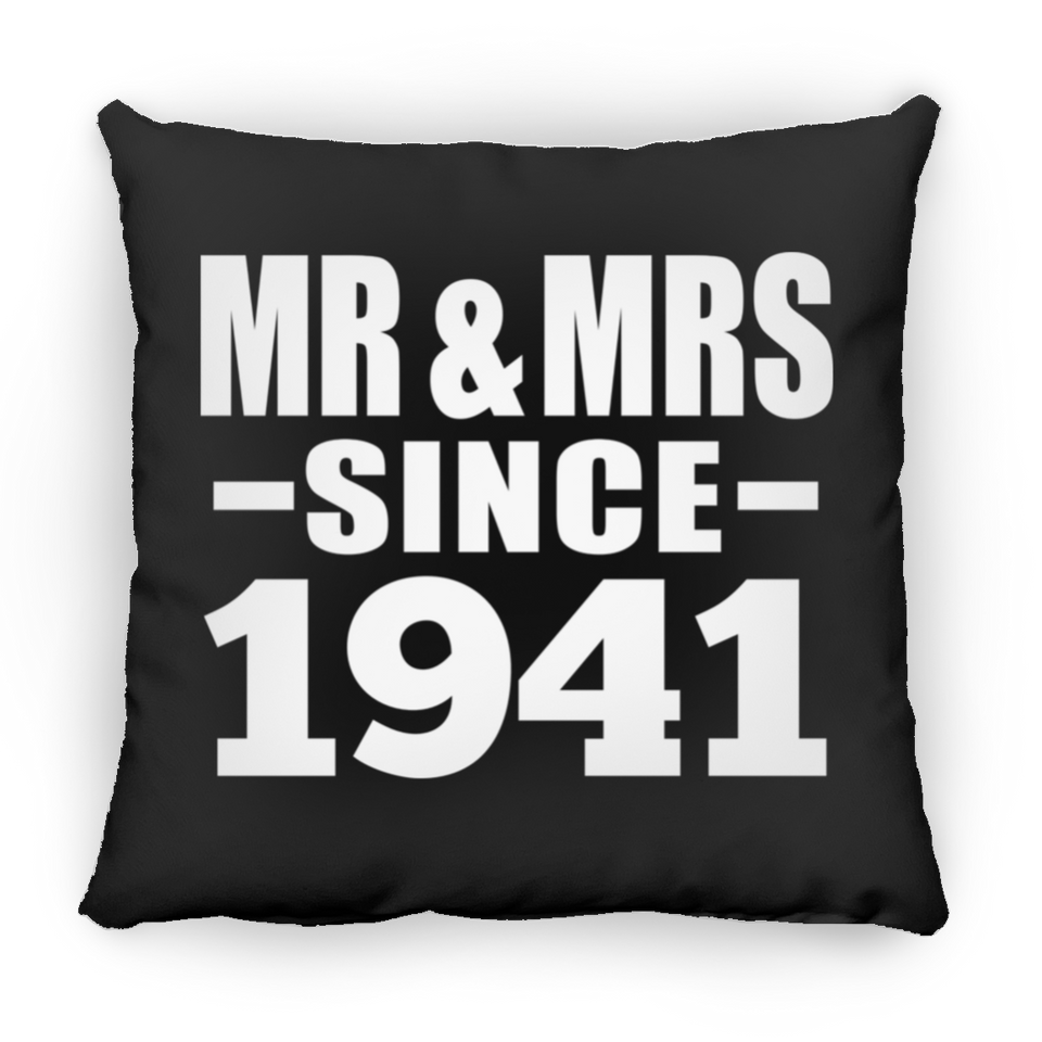 83rd Anniversary Mr & Mrs Since 1941 - Throw Pillow Black