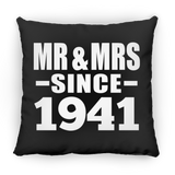 83rd Anniversary Mr & Mrs Since 1941 - Throw Pillow Black
