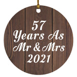 57th Anniversary 57 Years As Mr & Mrs 2021 - Circle Ornament D