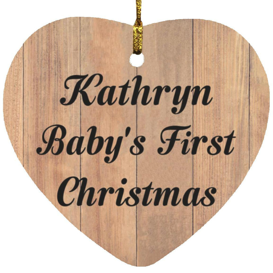 Kathryn Baby's First Christmas - Heart Ornament C