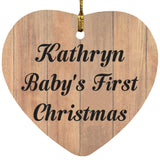 Kathryn Baby's First Christmas - Heart Ornament C