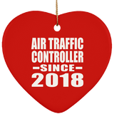 Air Traffic Controller Since 2018 - Heart Ornament