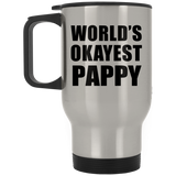 World's Okayest Pappy - Silver Travel Mug