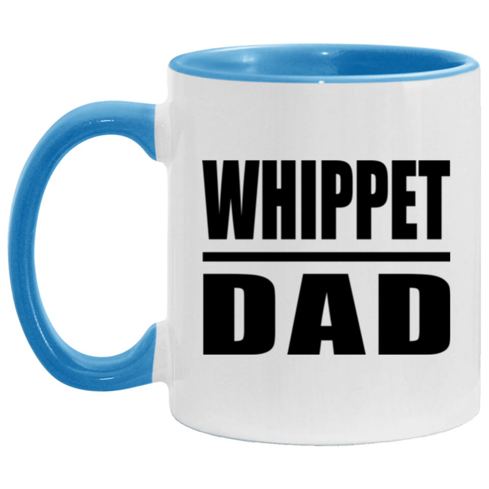Whippet Dad - 11oz Accent Mug Blue