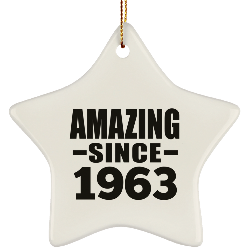 61st Birthday Amazing Since 1963 - Star Ornament
