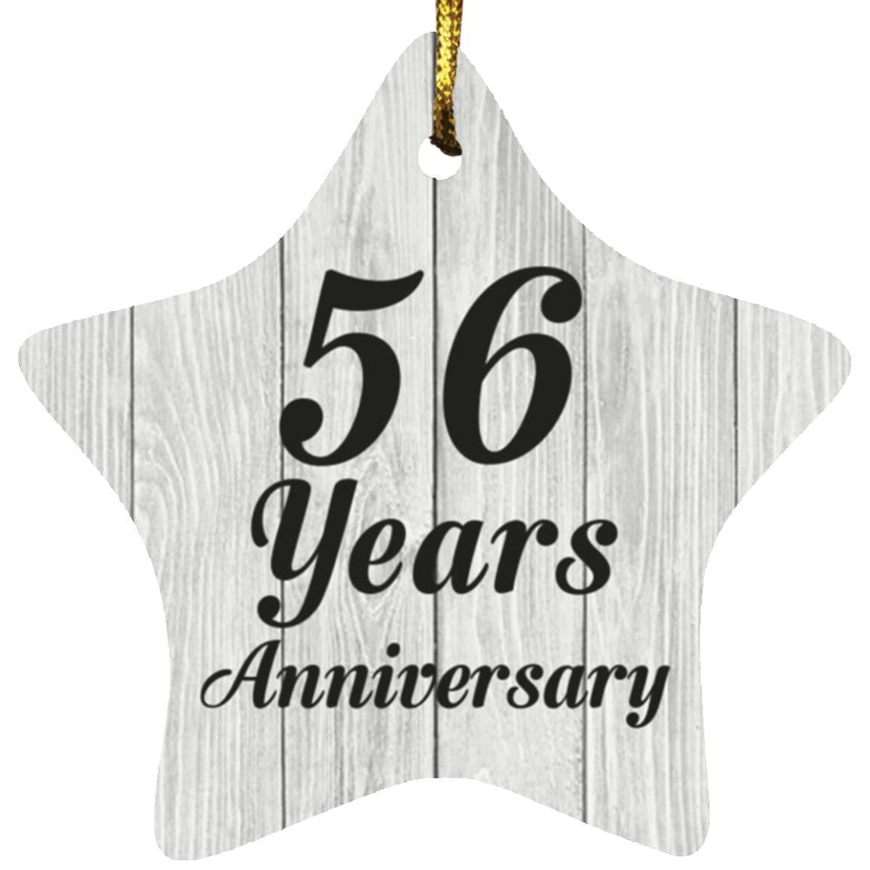 56th Anniversary 56 Years Anniversary - Star Ornament F