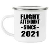 Flight Attendant Since 2021 - 12oz Camping Mug