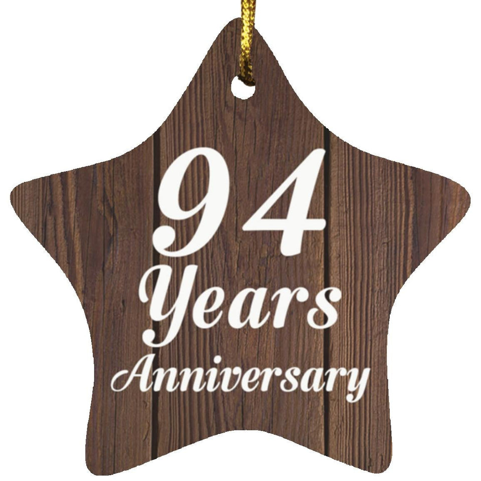 94th Anniversary 94 Years Anniversary - Star Ornament D