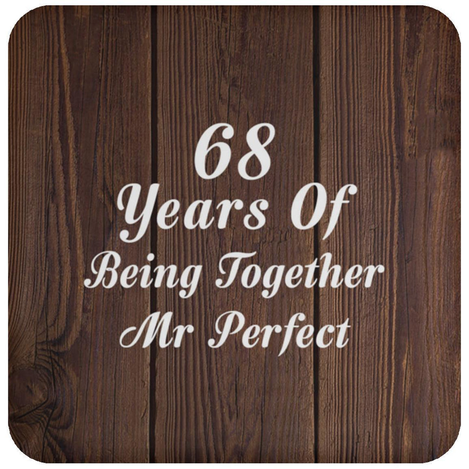 68th Anniversary 68 Years Of Being Mr Perfect - Drink Coaster D