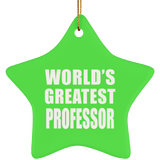 World's Greatest Professor - Star Ornament