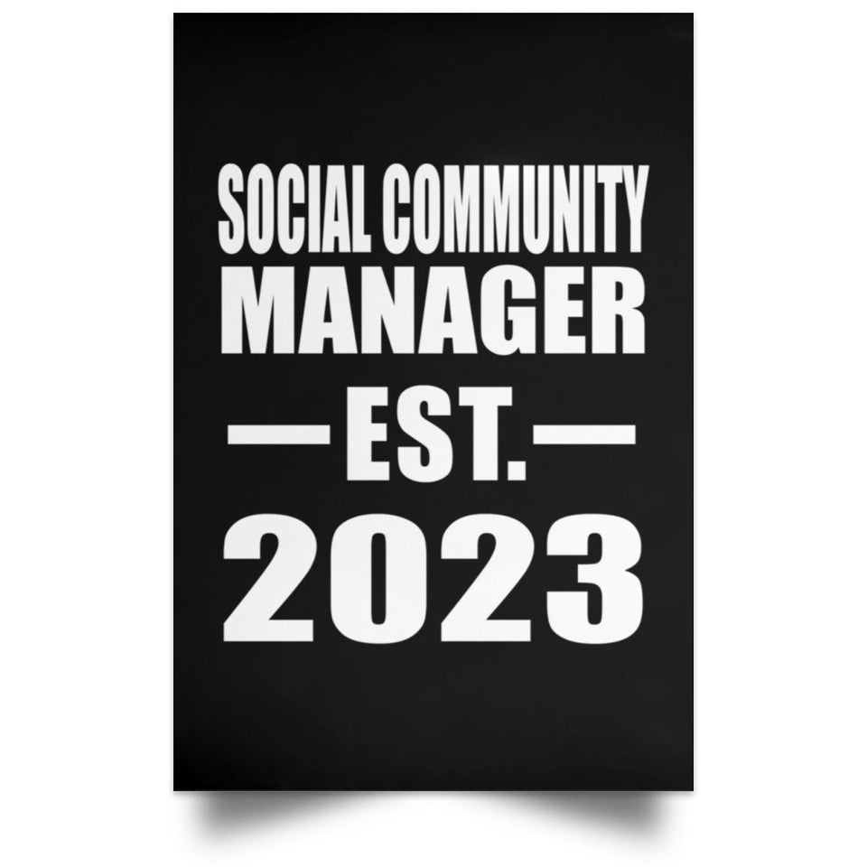 Social Community Manager Established EST. 2023 - Poster Portrait