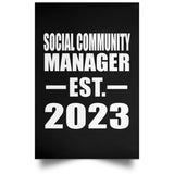 Social Community Manager Established EST. 2023 - Poster Portrait