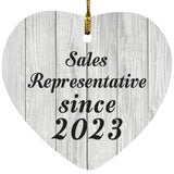 Sales Representative Since 2023 - Heart Ornament F