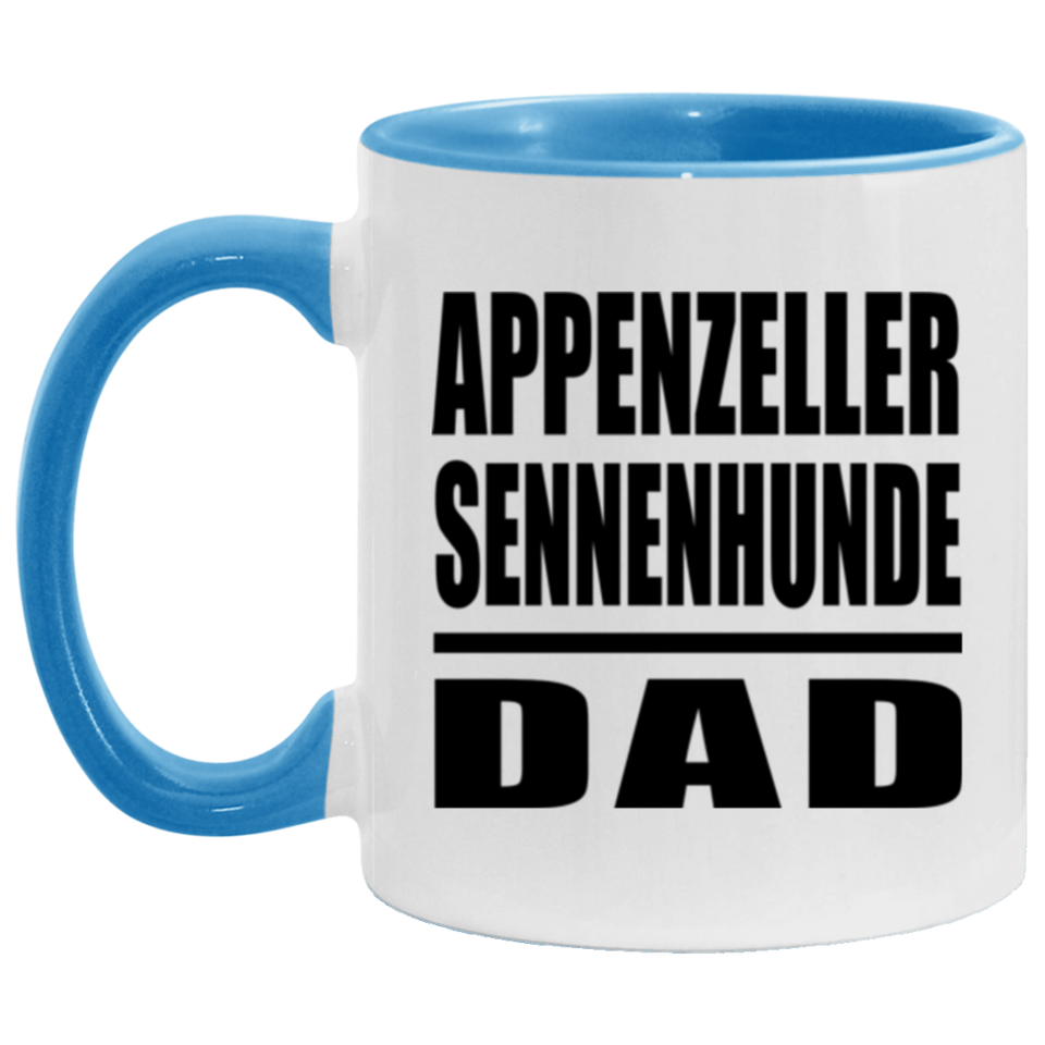 Appenzeller Sennenhunde Dad - 11oz Accent Mug Blue