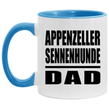 Appenzeller Sennenhunde Dad - 11oz Accent Mug Blue