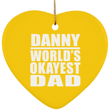 Danny World's Okayest Dad - Heart Ornament