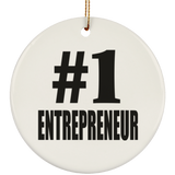 Number One #1 Entrepreneur - Circle Ornament