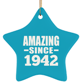 82nd Birthday Amazing Since 1942 - Star Ornament