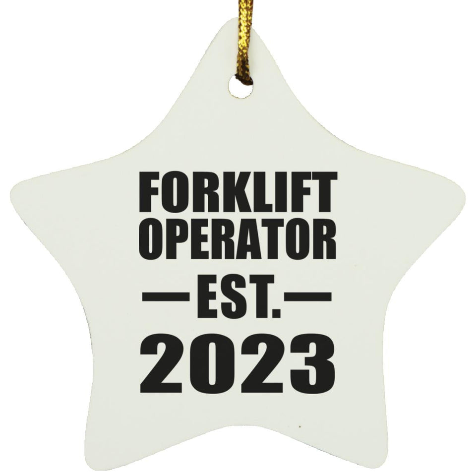 Forklift Operator Established EST. 2023 - Star Ornament