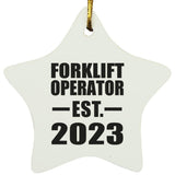 Forklift Operator Established EST. 2023 - Star Ornament