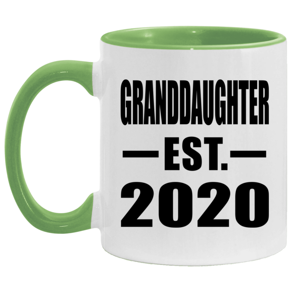 Granddaughter Established EST. 2020 - 11oz Accent Mug Green