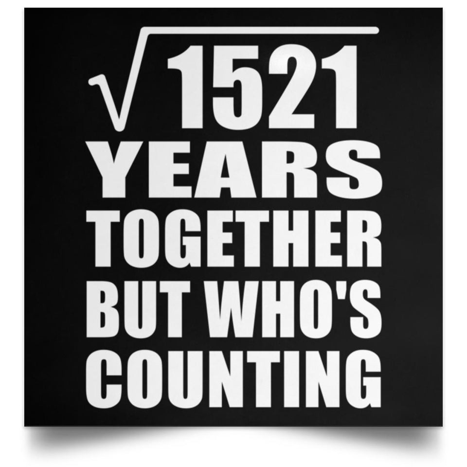 39th Anniversary Square Root of 1521 Years Who's Counting - Poster Square
