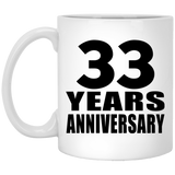33rd Anniversary 33 Years - 11 Oz Coffee Mug