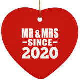 4th Anniversary Mr & Mrs Since 2020 - Heart Ornament