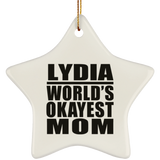 Lydia World's Okayest Mom - Star Ornament