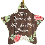 First Year As Mr & Mrs Moore - Star Ornament A