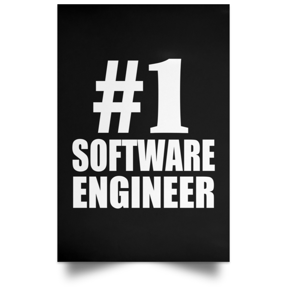 Number One #1 Software Engineer - Poster Portrait