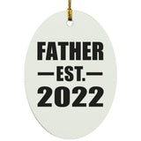 Father Established EST. 2022 - Oval Ornament