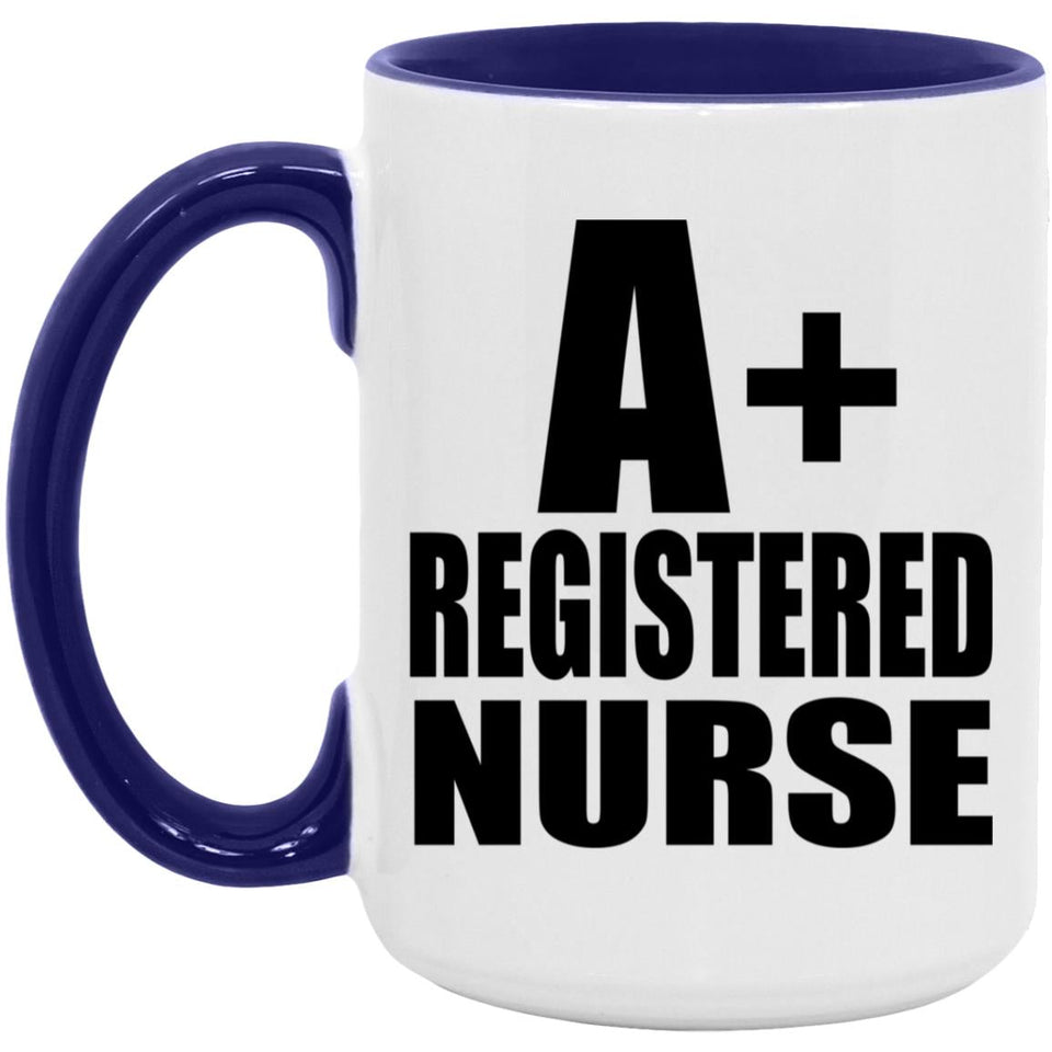 A+ Registered Nurse - 15oz Accent Mug Purple