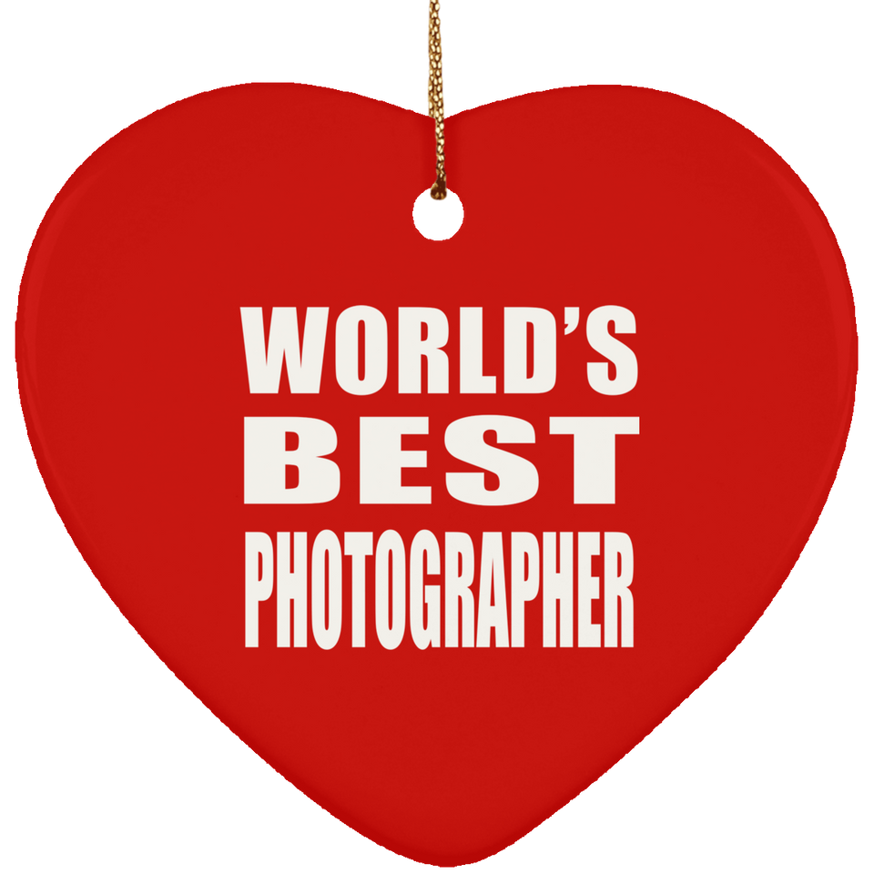 World's Best Photographer - Heart Ornament