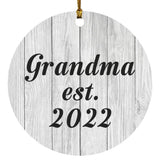 Grandma Established Est. 2022 - Circle Ornament F
