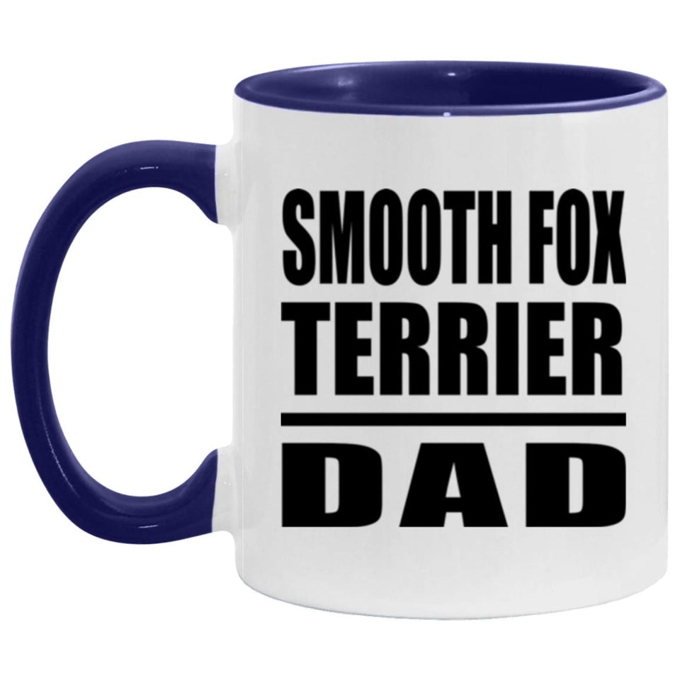 Smooth Fox Terrier Dad - 11oz Accent Mug Purple