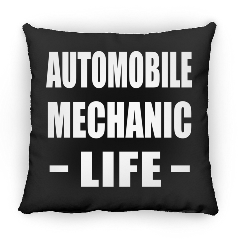 Automobile Mechanic Life - Throw Pillow Black