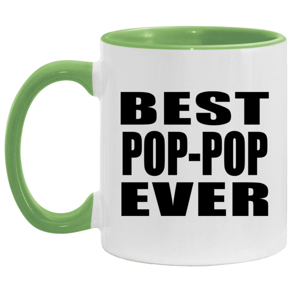 Best Pop-Pop Ever - 11oz Accent Mug Green