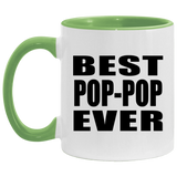 Best Pop-Pop Ever - 11oz Accent Mug Green