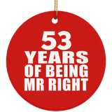 53rd Anniversary 53 Years Of Being Mr Right - Circle Ornament
