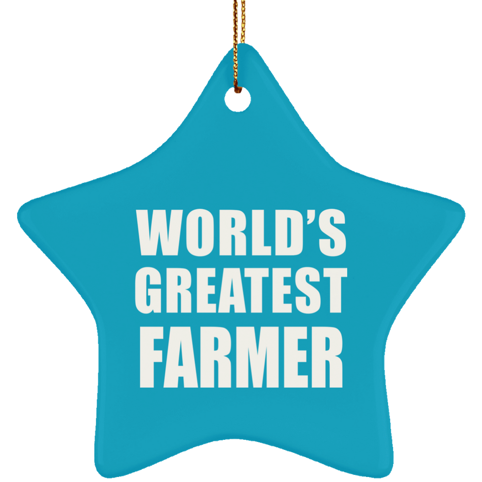 World's Greatest Farmer - Star Ornament