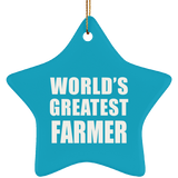 World's Greatest Farmer - Star Ornament