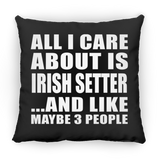 All I Care About Is Irish Setter - Throw Pillow Black