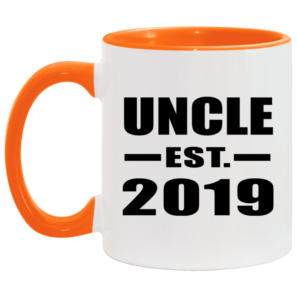 Uncle Established EST. 2019 - 11oz Accent Mug Orange