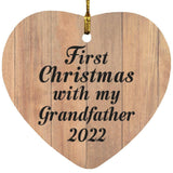 First Christmas With My Grandfather 2022 - Heart Ornament C